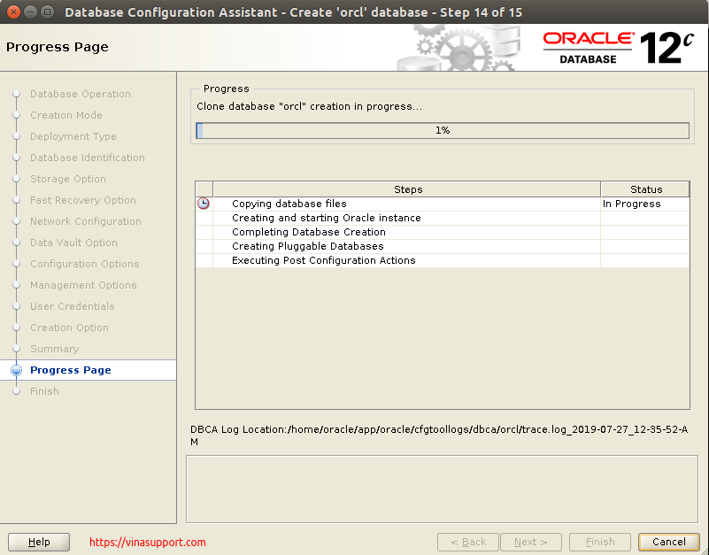 Huong dan cai dat Oracle Database 12c Tren CentOS 7.x - Buoc 37