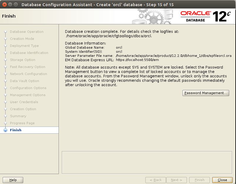 Huong dan cai dat Oracle Database 12c Tren CentOS 7.x - Buoc 38