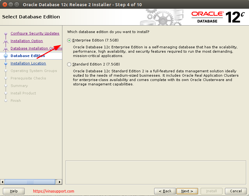 Huong dan cai dat Oracle Database 12c Tren CentOS 7.x - Buoc 5