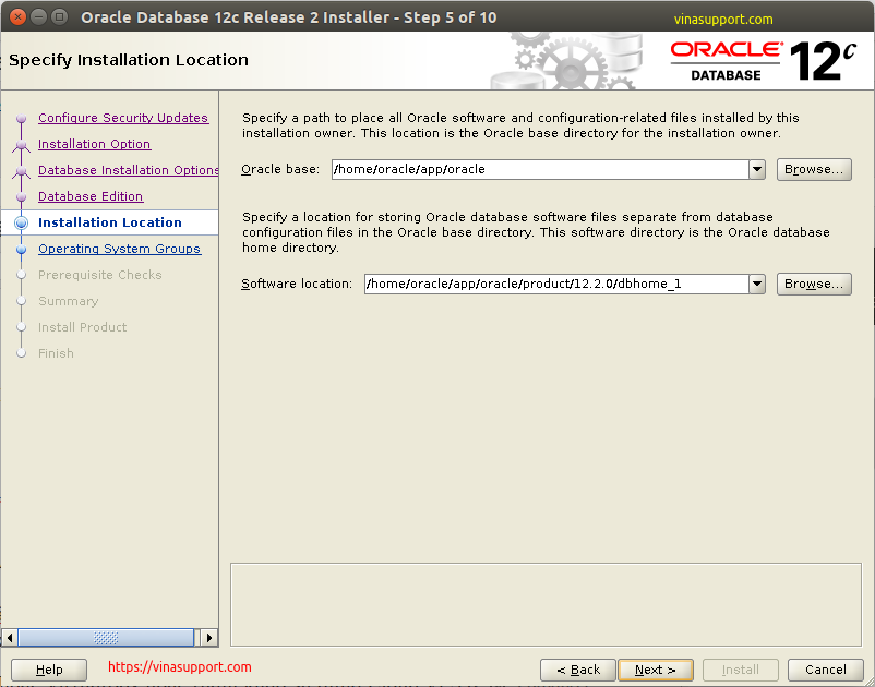 Huong dan cai dat Oracle Database 12c Tren CentOS 7.x - Buoc 6