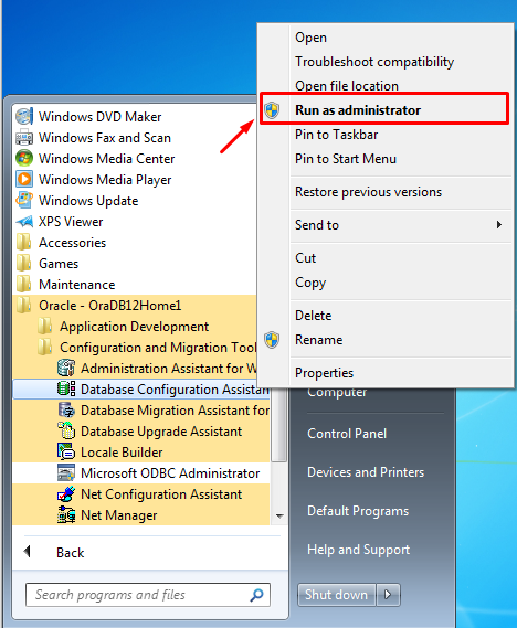 Cài đặt Oracle Database 12c trên Windows step 17