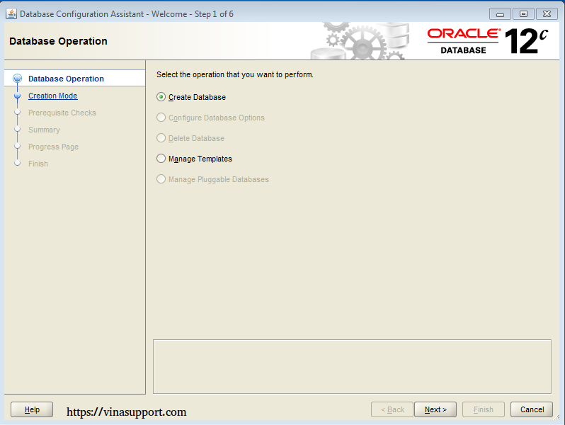 Cài đặt Oracle Database 12c trên Windows step 18