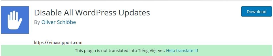 Plugin Disable All WordPress Updates