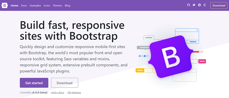 Dễ dàng tải Bootstrap trên chính trang chủ của nhà cung cấp